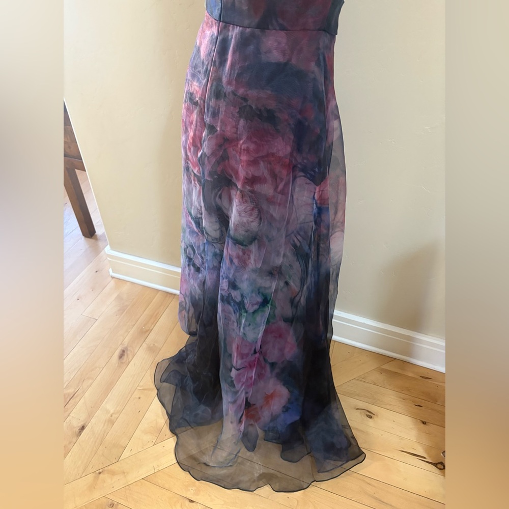 Elegant NWT Rene Ruiz Collection Strapless Cascading Organza Dress 6 - Picture 6 of 8